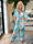 Pams Print Jumpsuit - Elastisk mønstret buksedragt med guld støv