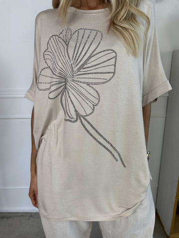 Reece - Blød t-shirt i viskose med similisten
