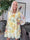 Lauren - Tunikakjole i chiffon med blomsterprint og blondekant
