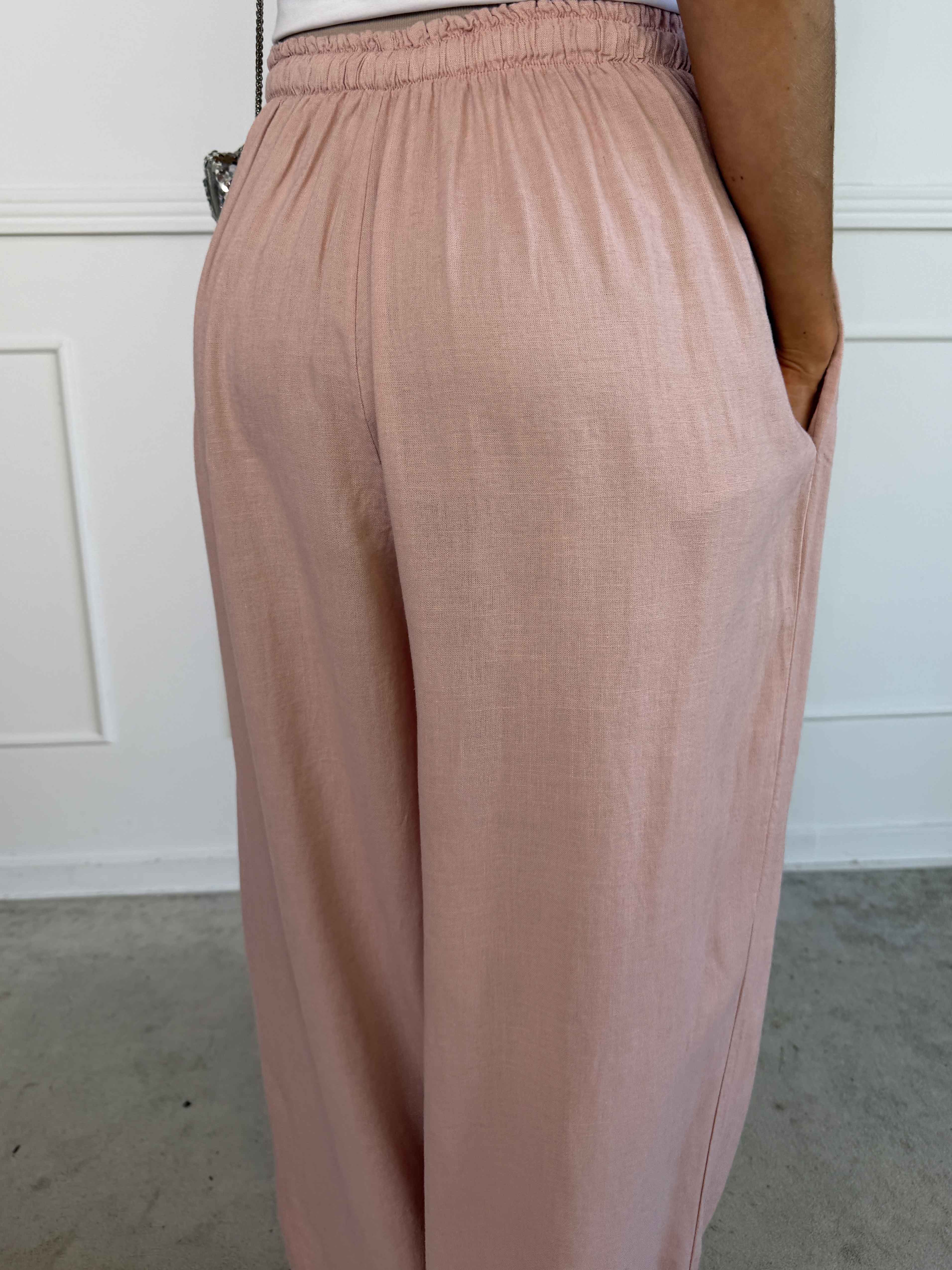 Clara - Lette bukser i viskose og hør