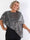 Aude - Plus size tunika med asymmetrisk pailletlag