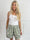 Pams Butterfly Shorts - Elastiske shorts med sommerfugleprint og gulddetaljer