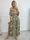 Pams Butterfly - Lang elastisk plus size kjole med smock i livet