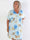 Pams Summer Short - Elastisk plus size kjole med blomstermotiver og smock