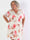 Pams Summer Short - Elastisk plus size kjole med blomstermotiver og smock