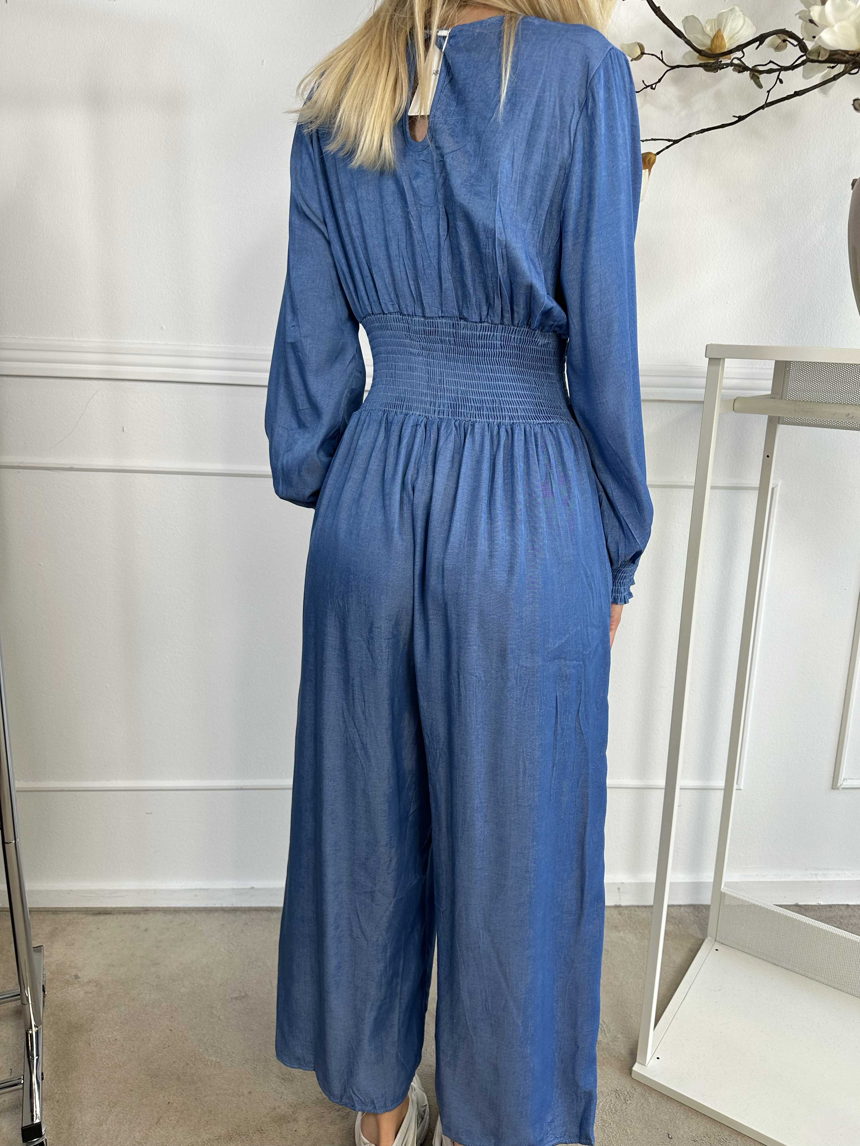 Pams Denim Jumpsuit L/S - Buksedragt i denim