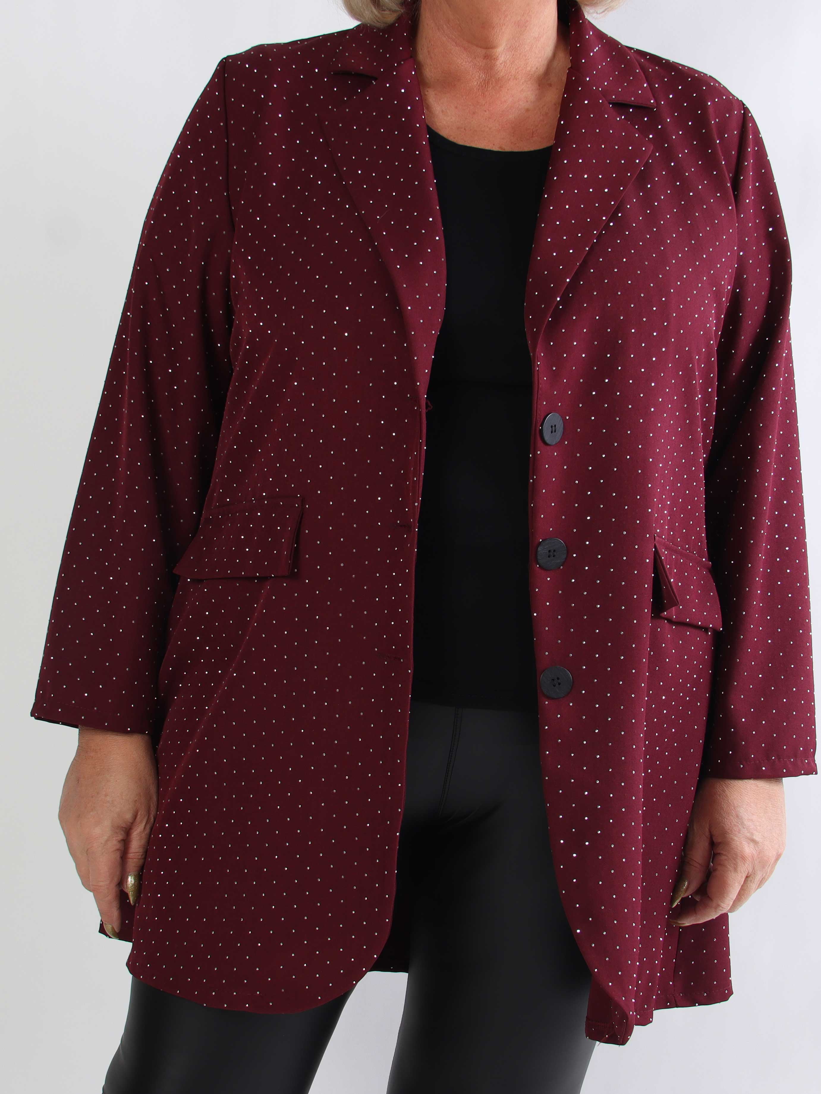 Lanthe long - Lang plus size blazer med similisten