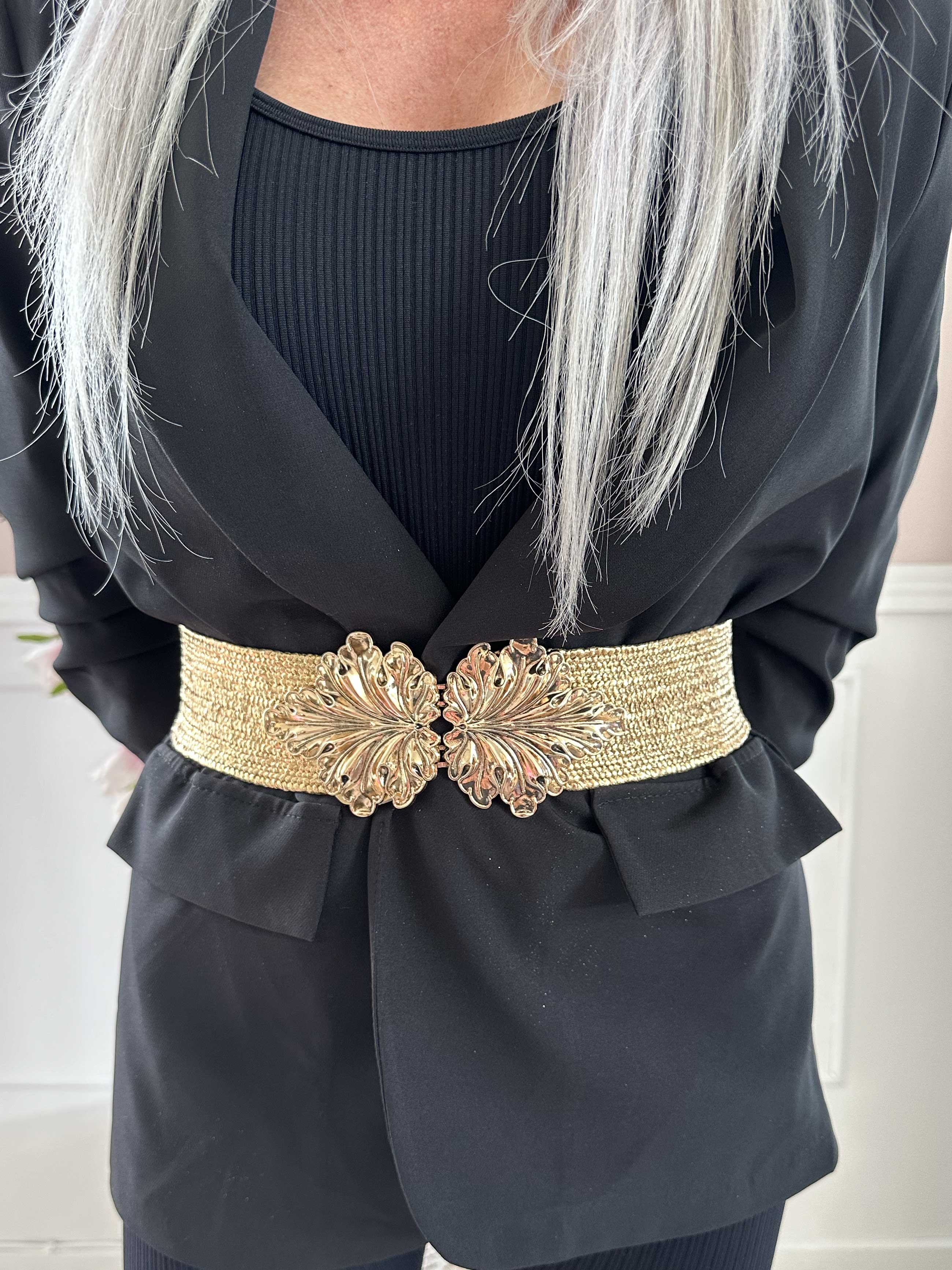 Rima - Elastisk taljebælte i flet med spænde