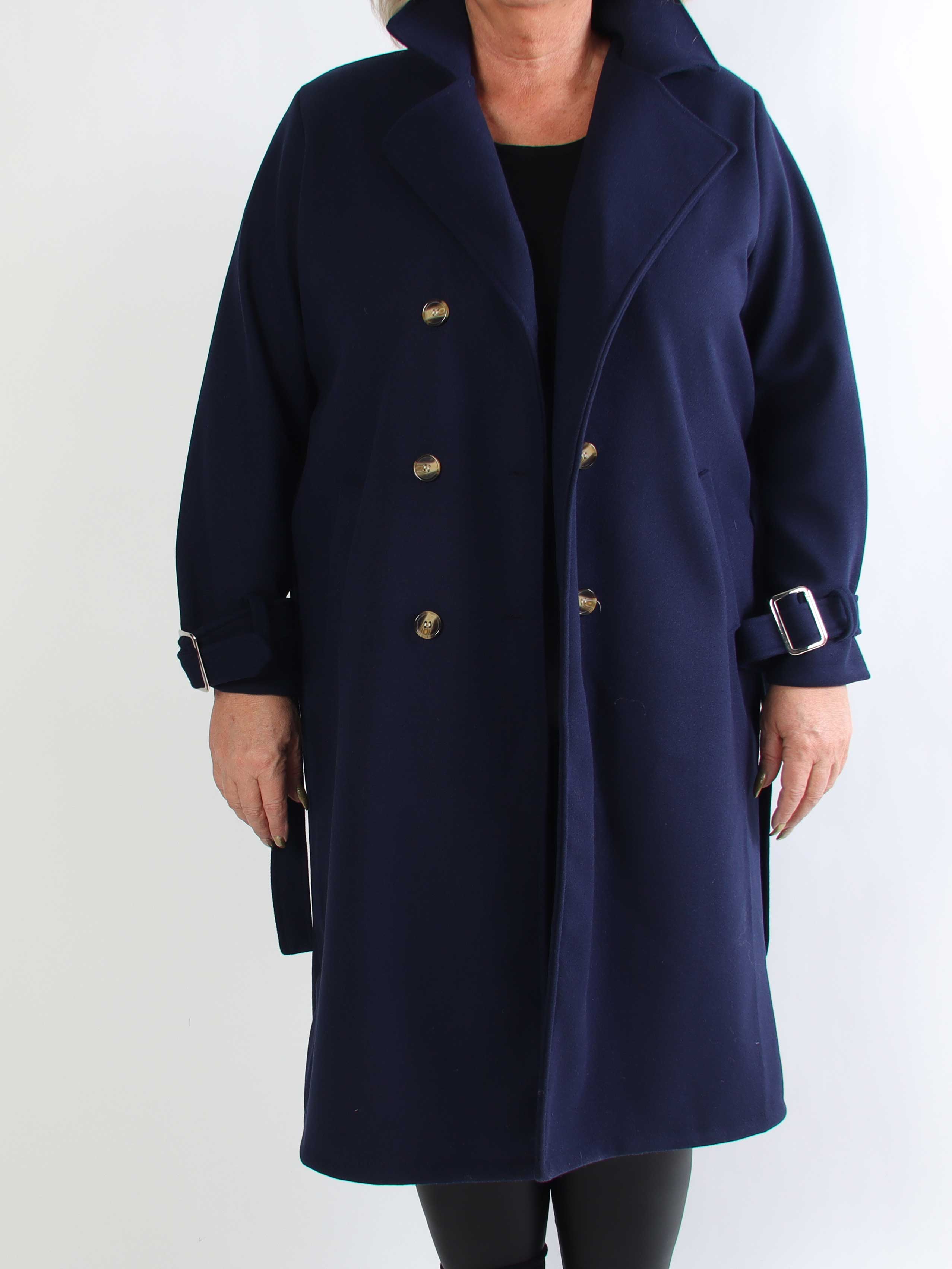 Sharpay Coat - Plus size trenchcoat med bindebånd