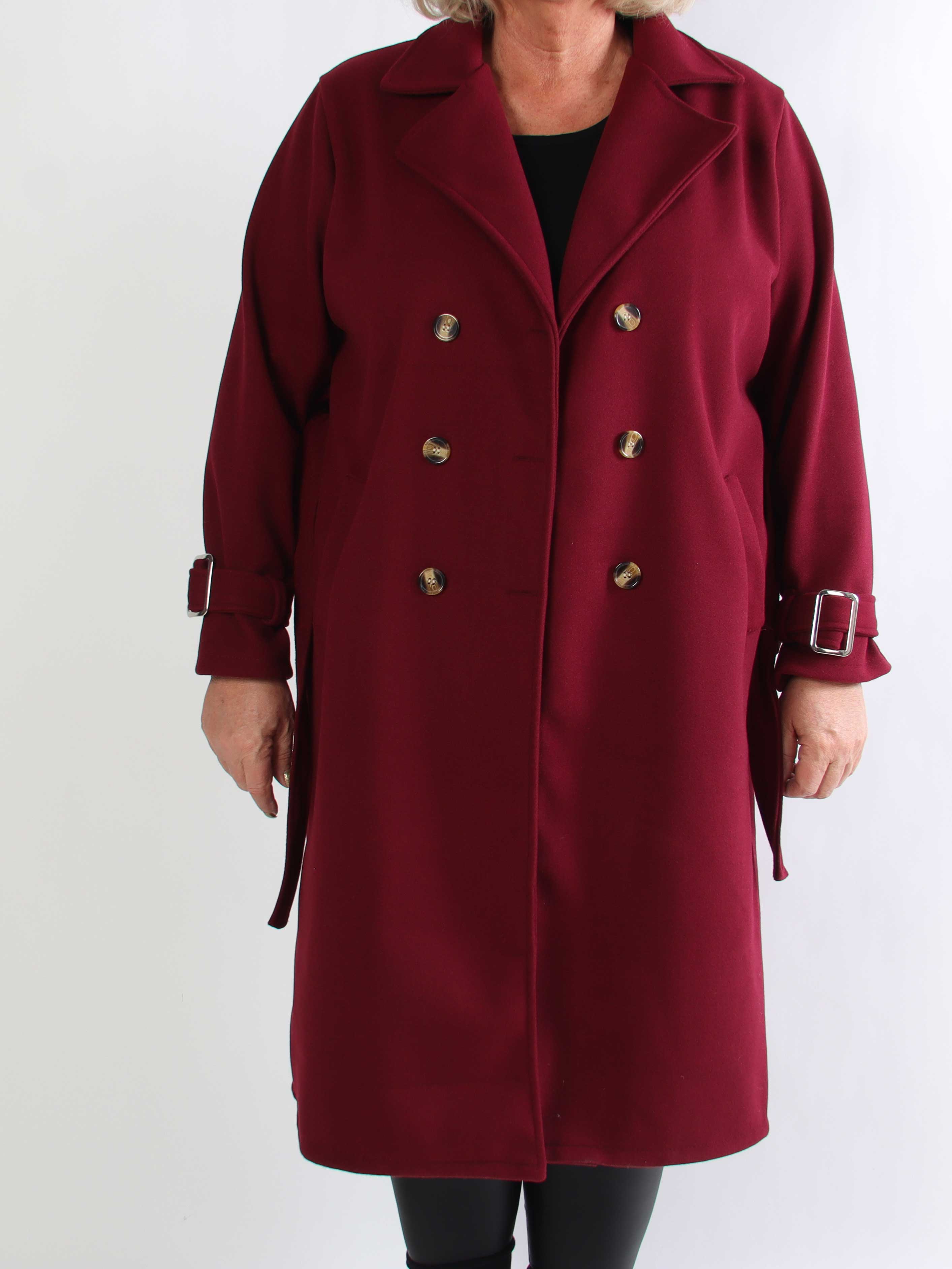 Sharpay Coat - Plus size trenchcoat med bindebånd