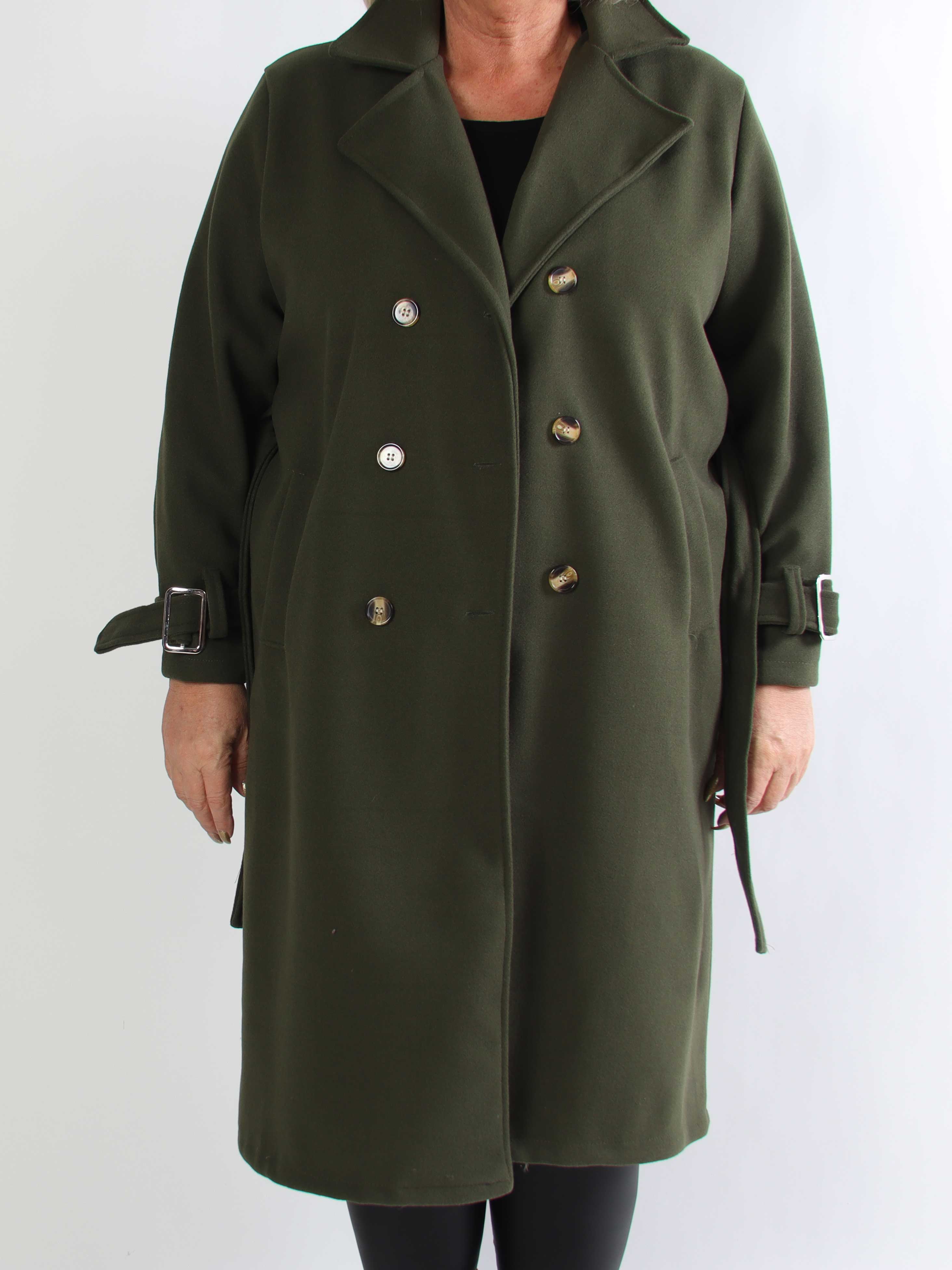 Sharpay Coat - Plus size trenchcoat med bindebånd
