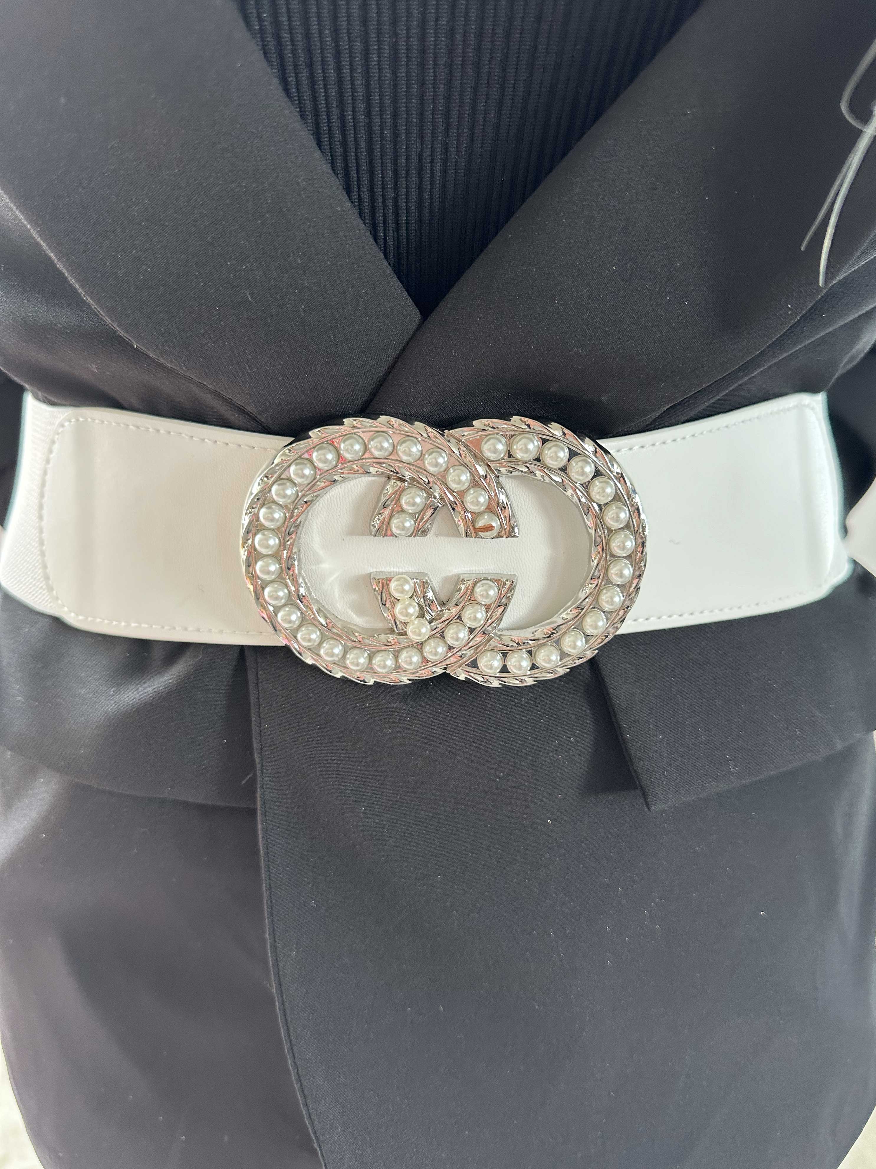 Dijana - Elastisk taljebælte med spænde og perler