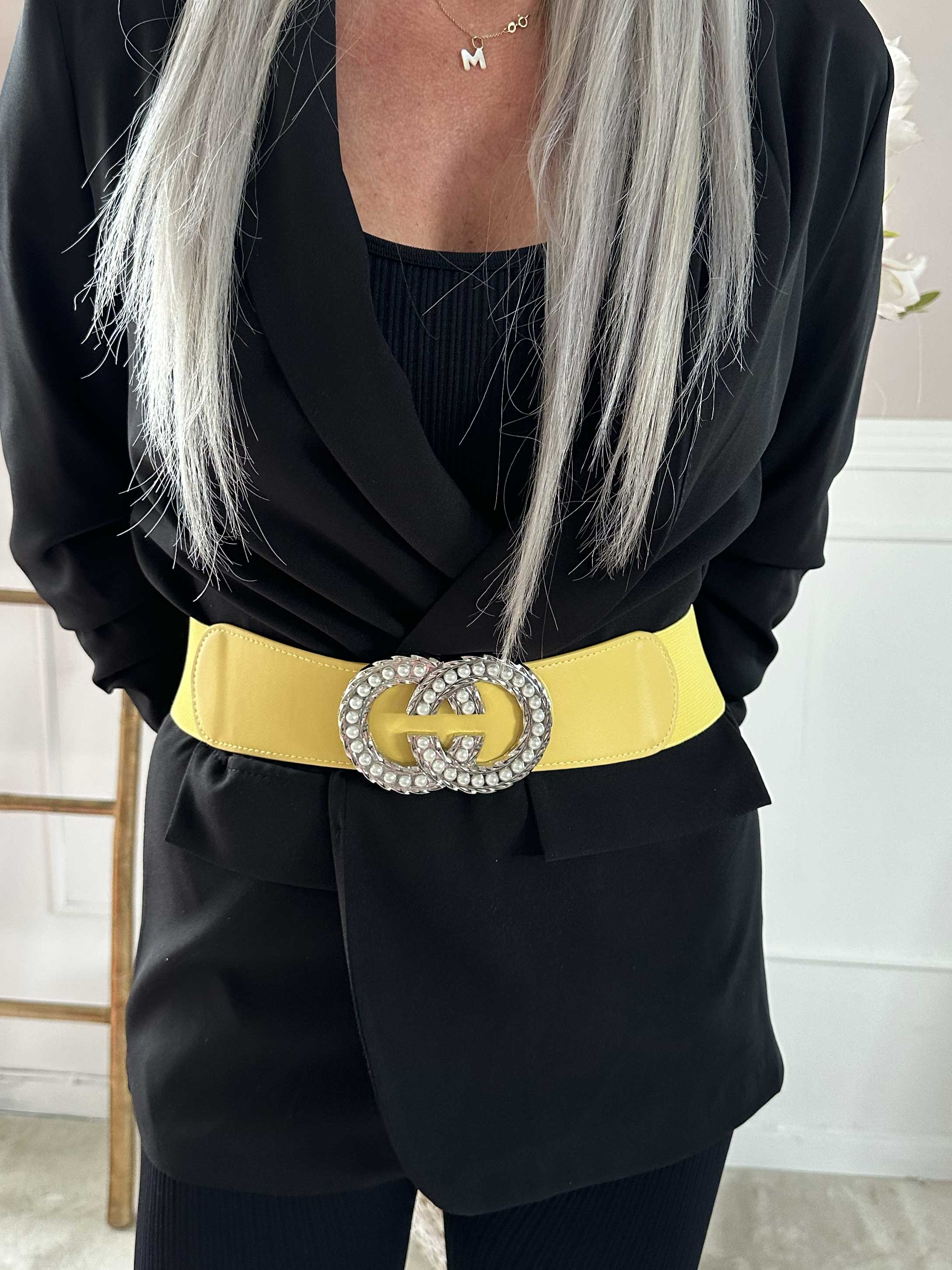 Dijana - Elastisk taljebælte med spænde og perler