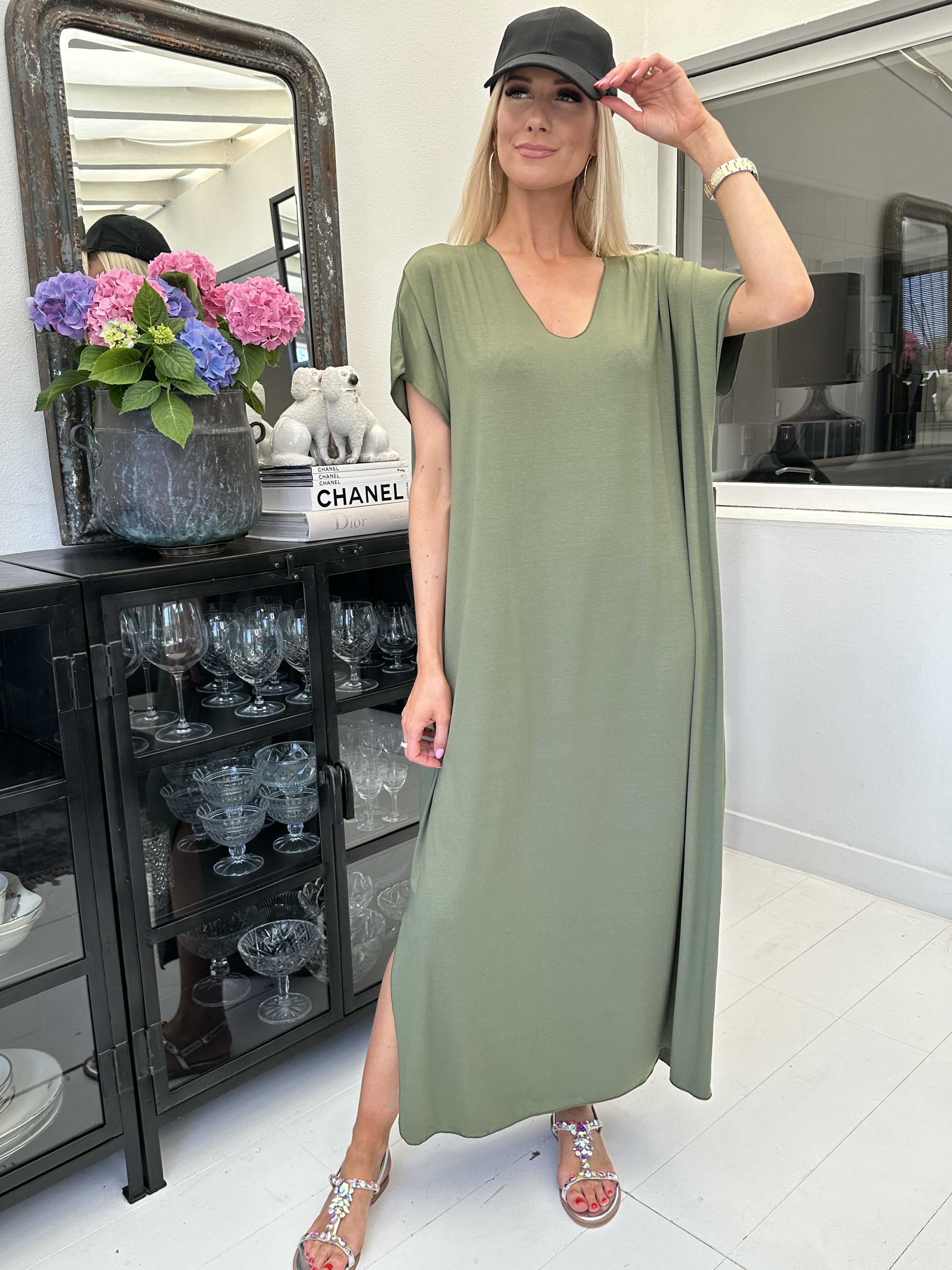 Kirsa Plain Long - Lang kjole i blødt stof