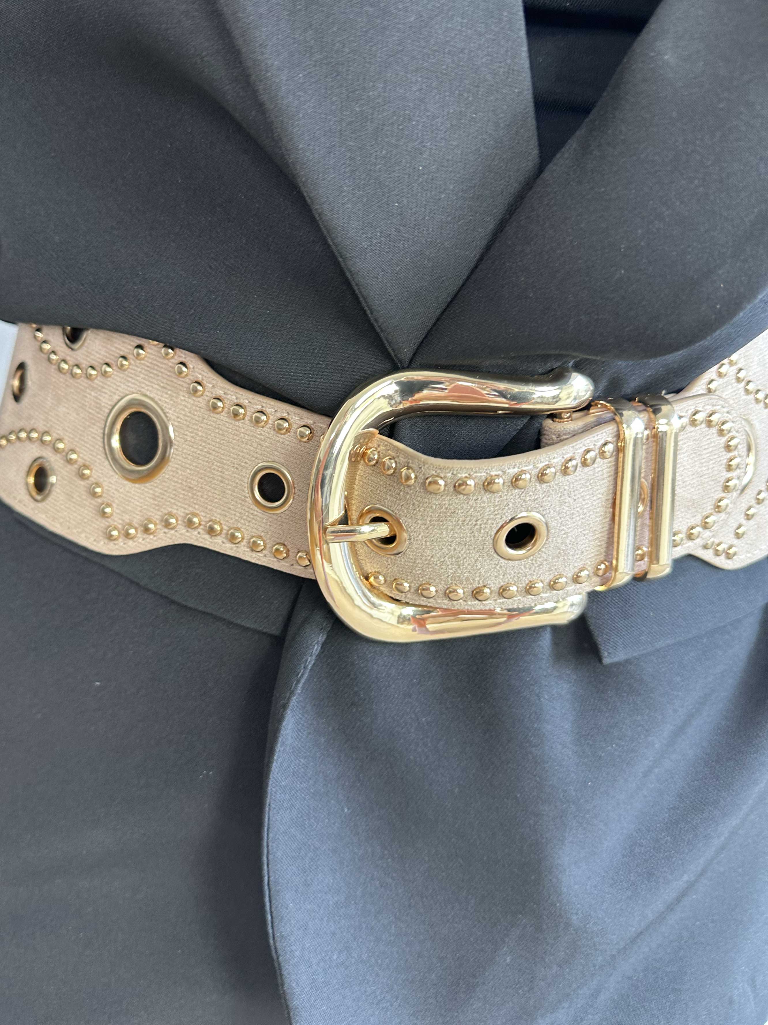 Melitta - Bælte med elastik og guld spænde