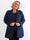Lanthe Long Plain - Lang ensfarvet plus size blazer