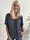 Miracle Flower T-shirt - Bluse i viskose med elastik forneden