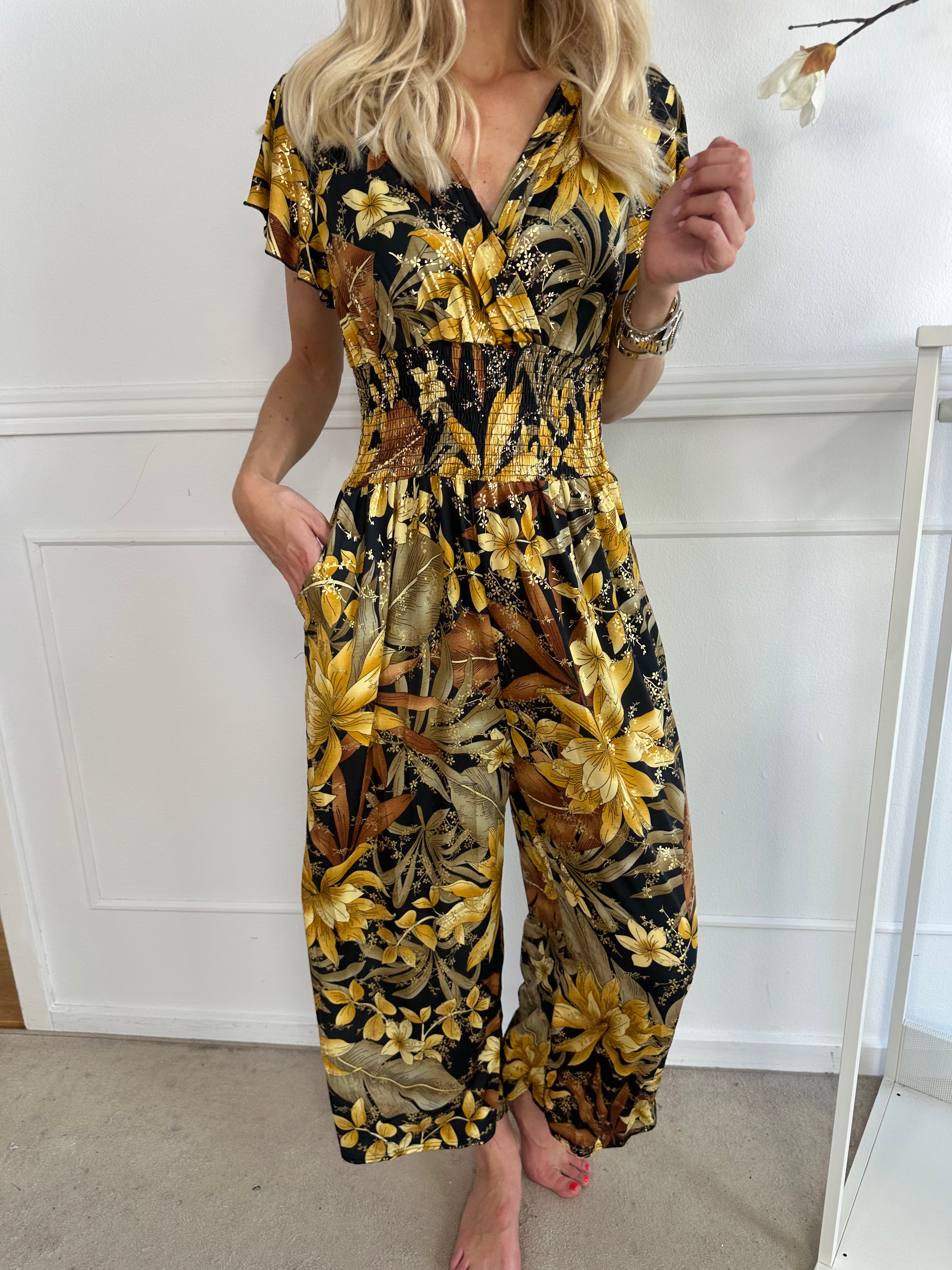 Pams Jumpsuit O/B - Elastisk krølfri buksedragt