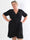 Savina Plain - Elastisk langærmet plus size kjole i slå-om-look