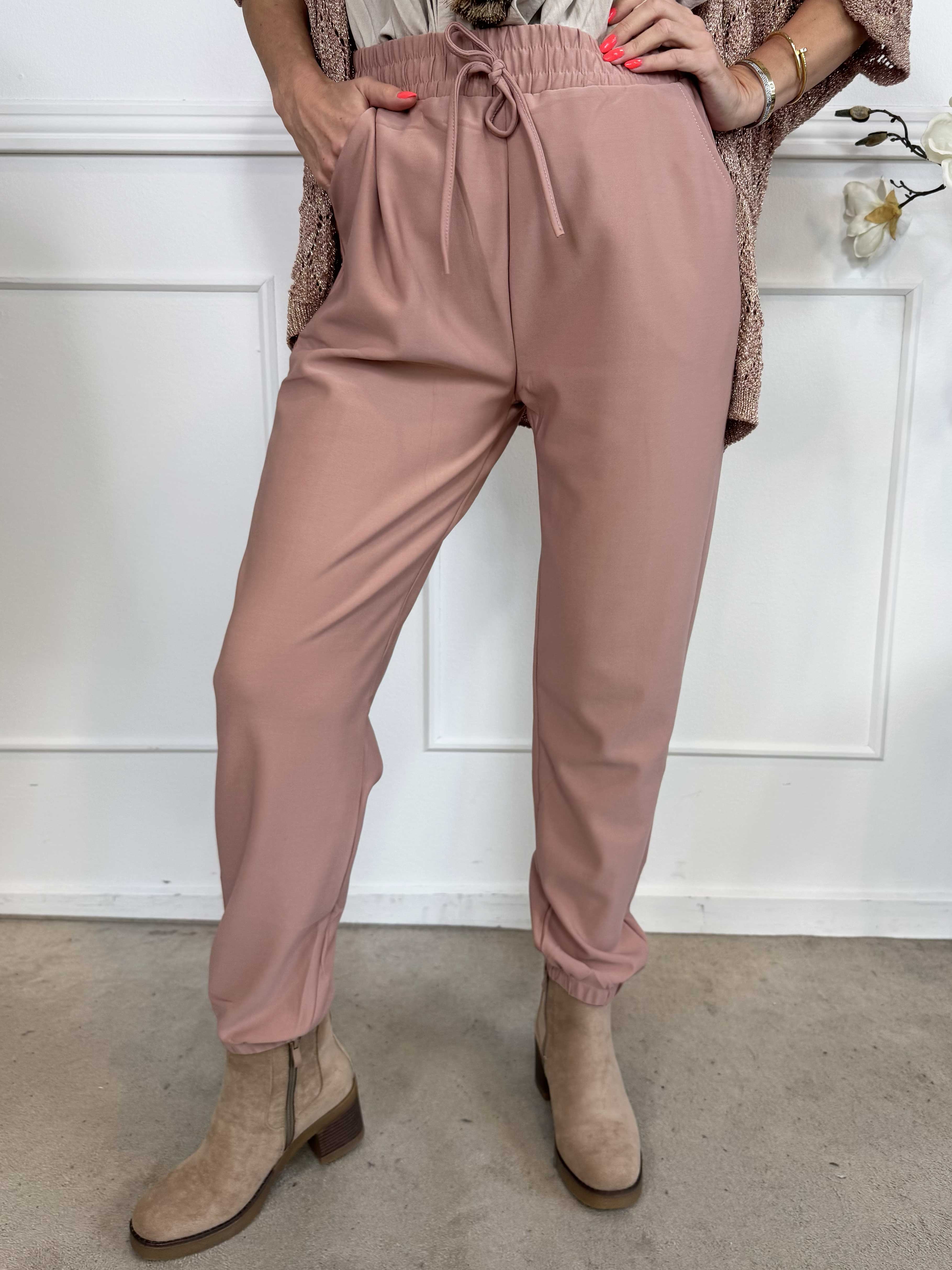 Andjela - Joggingbukser med elastikkant