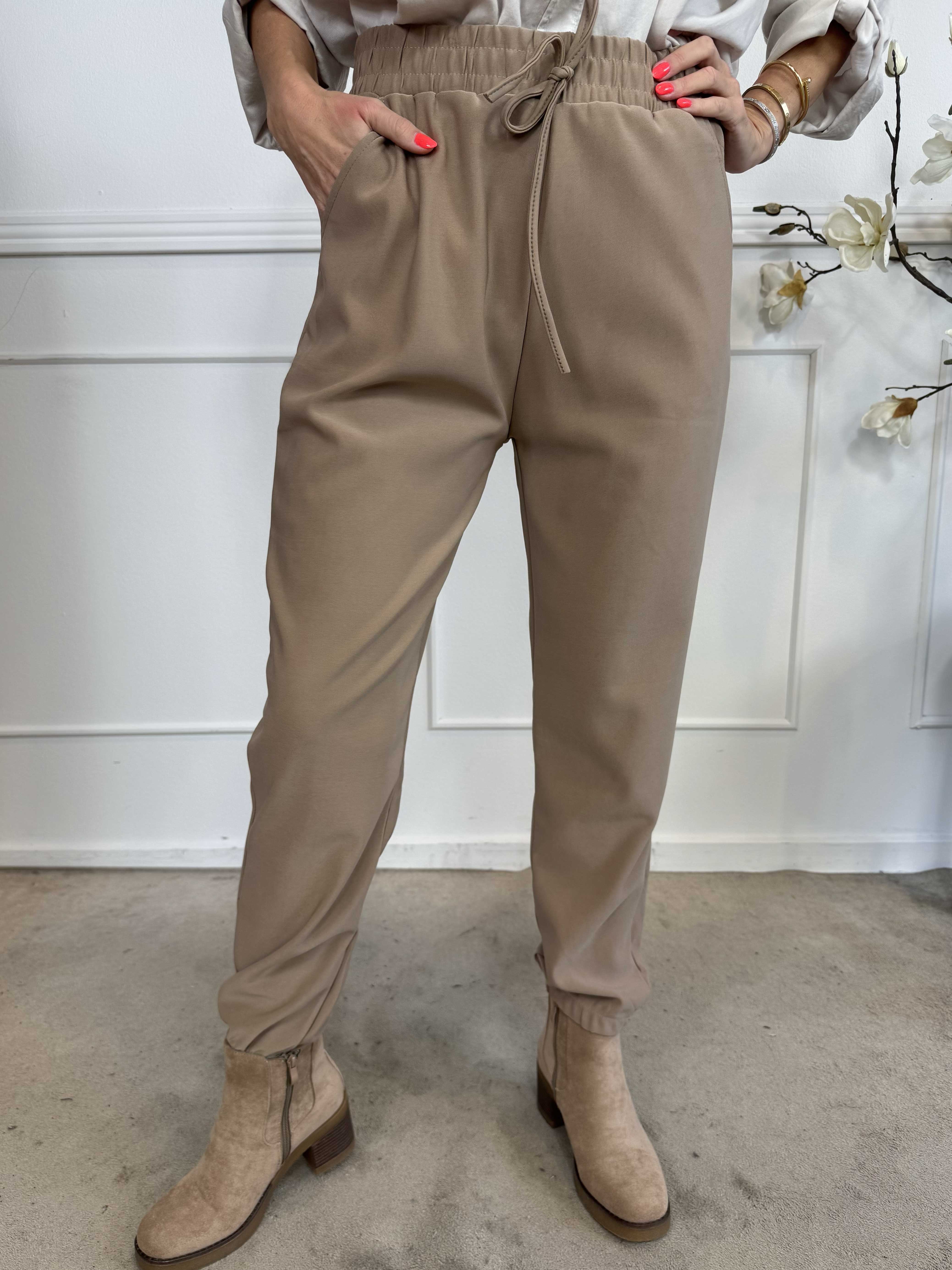 Andjela - Joggingbukser med elastikkant