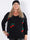 Cherry - Plus size strikbluse med kirsebær
