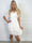 Pams Broderie Short - Kort kjole i broderie anglaise med smock i taljen