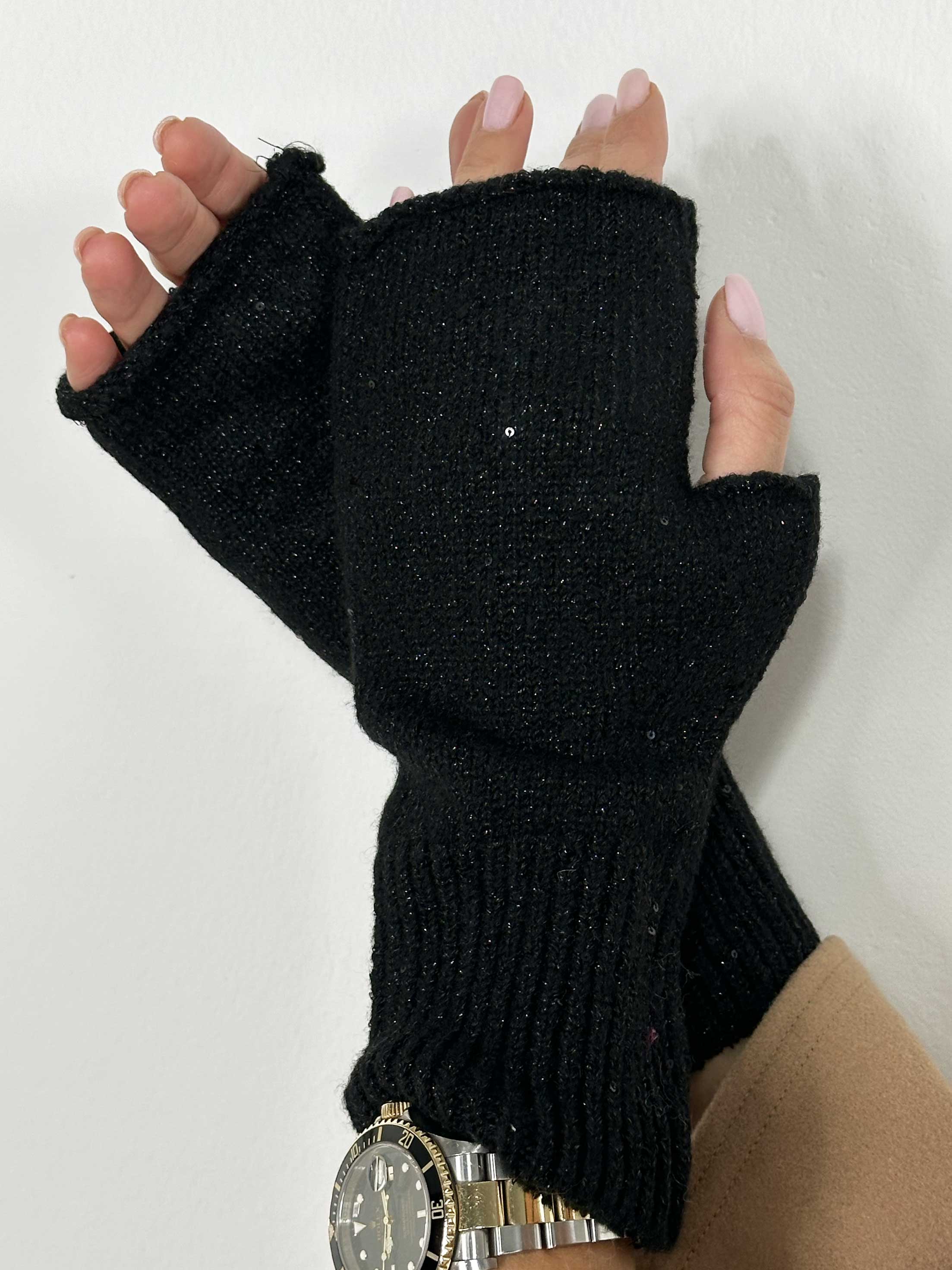 Myra - Handsker med glimmertråde og pailletter