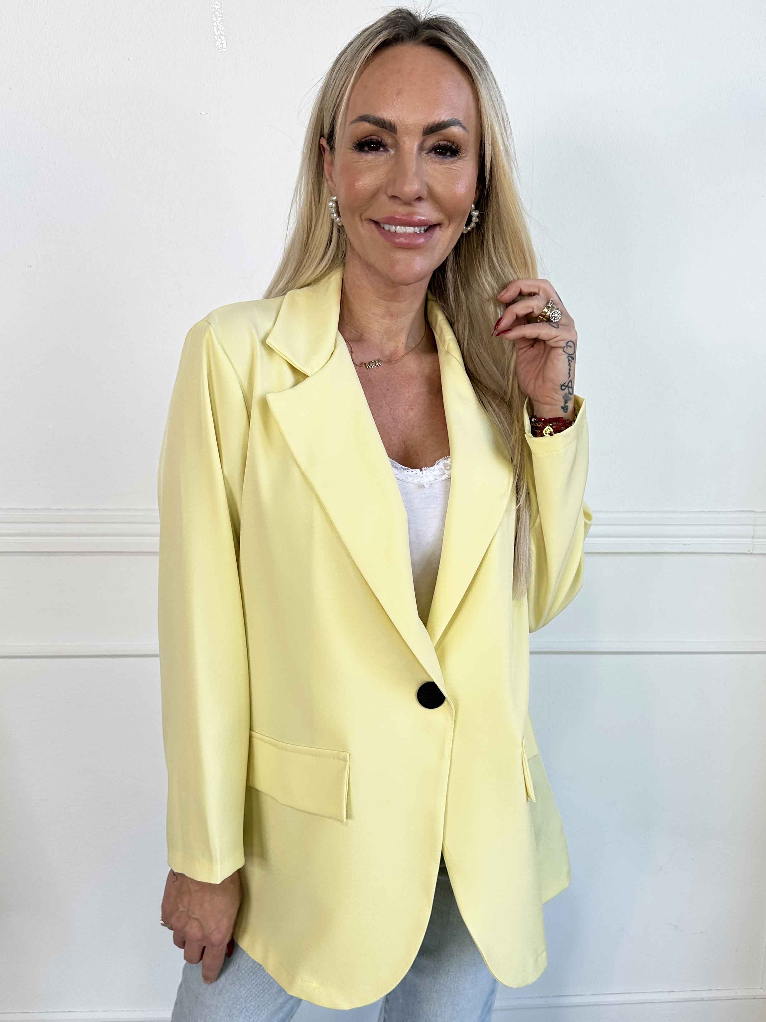 Lanthe Plain - Stilren ensfarvet blazer