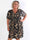 Pams Butterfly Short - Elastisk plus size kjole med sommerfugleprint
