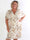 Pams Butterfly Short - Elastisk plus size kjole med sommerfugleprint