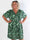 Pams Butterfly Short - Elastisk plus size kjole med sommerfugleprint