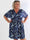Pams Butterfly Short - Elastisk plus size kjole med sommerfugleprint