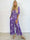 Pams Butterfly - Lang elastisk plus size kjole med smock i livet