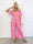 Pams Butterfly - Lang elastisk plus size kjole med smock i livet