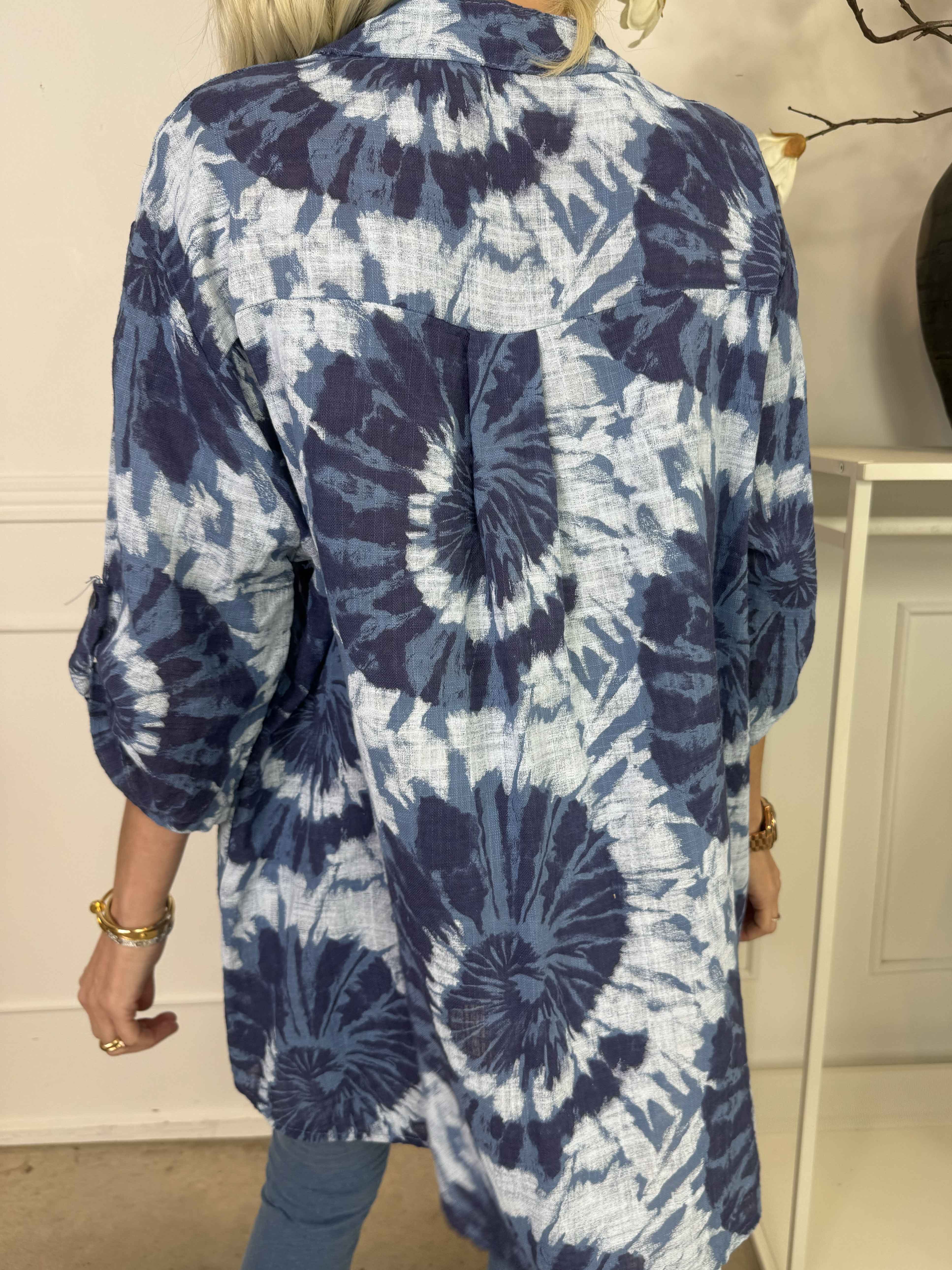 Akella - Mønstret skjorte i let bomuldsstof