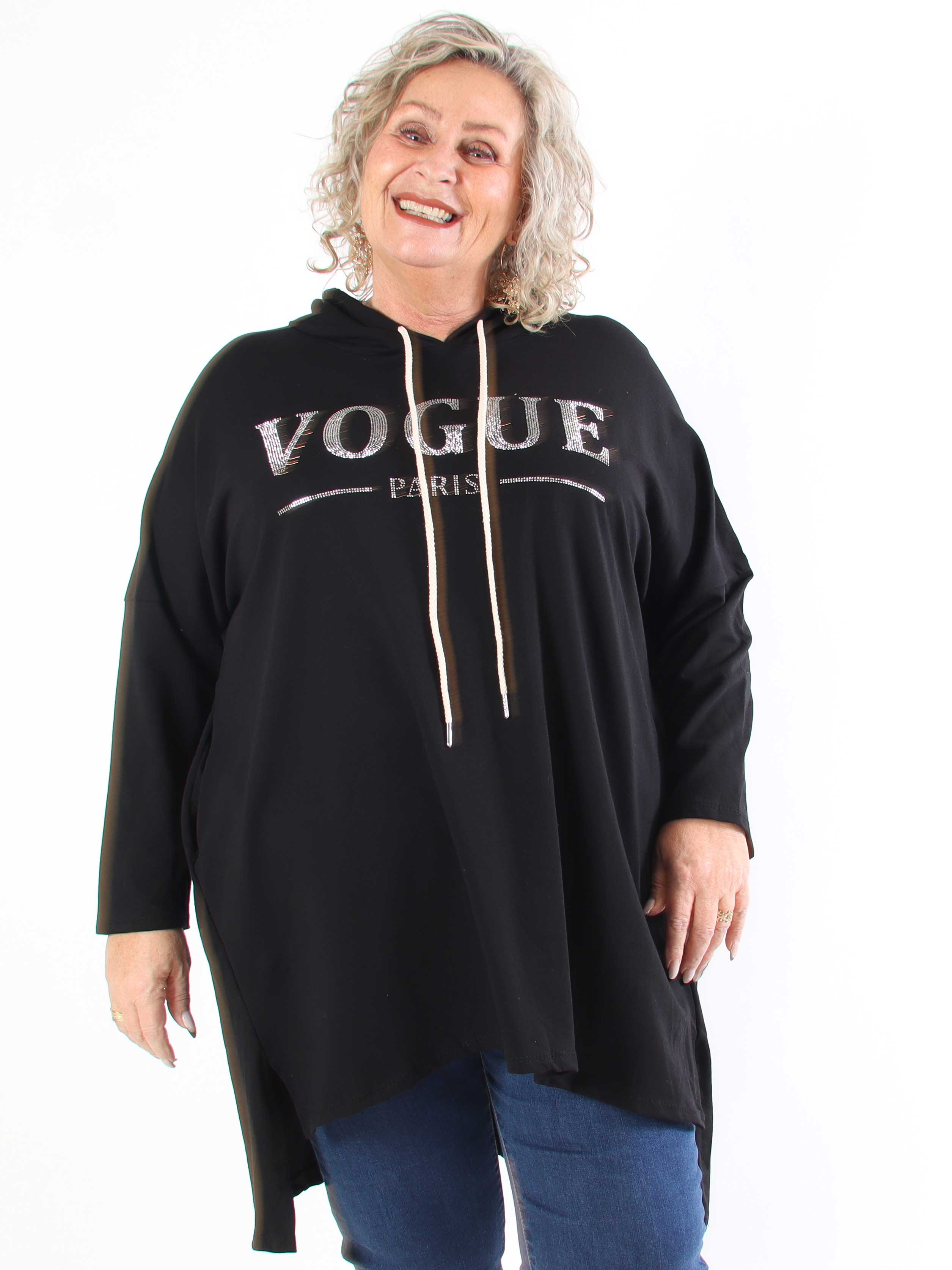 Vogue Hoodie - Plus size hoodie kjole med similisten