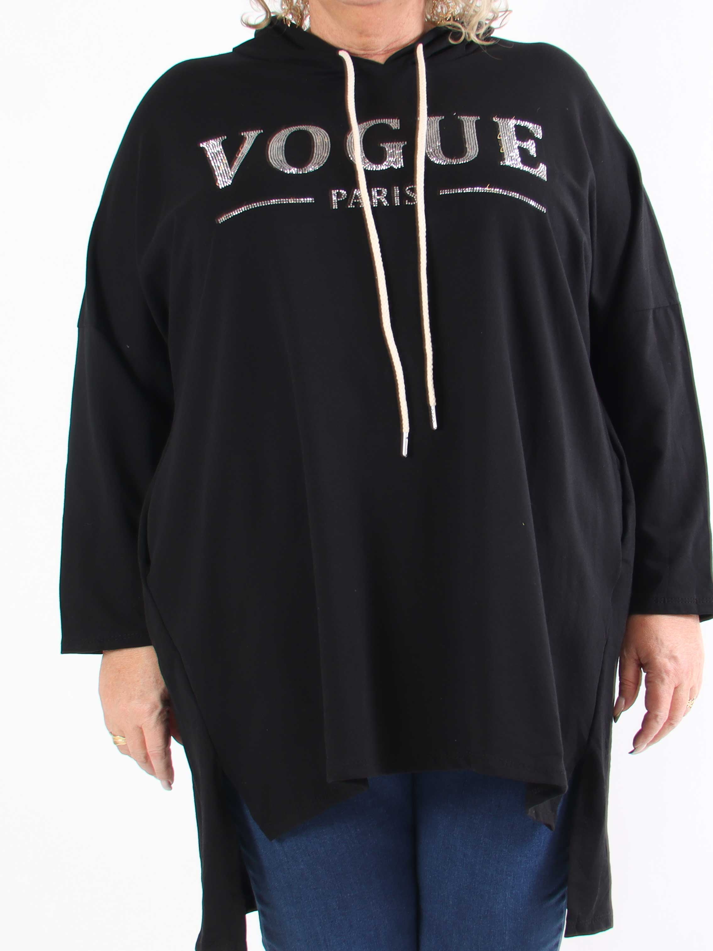 Vogue Hoodie - Plus size hoodie kjole med similisten