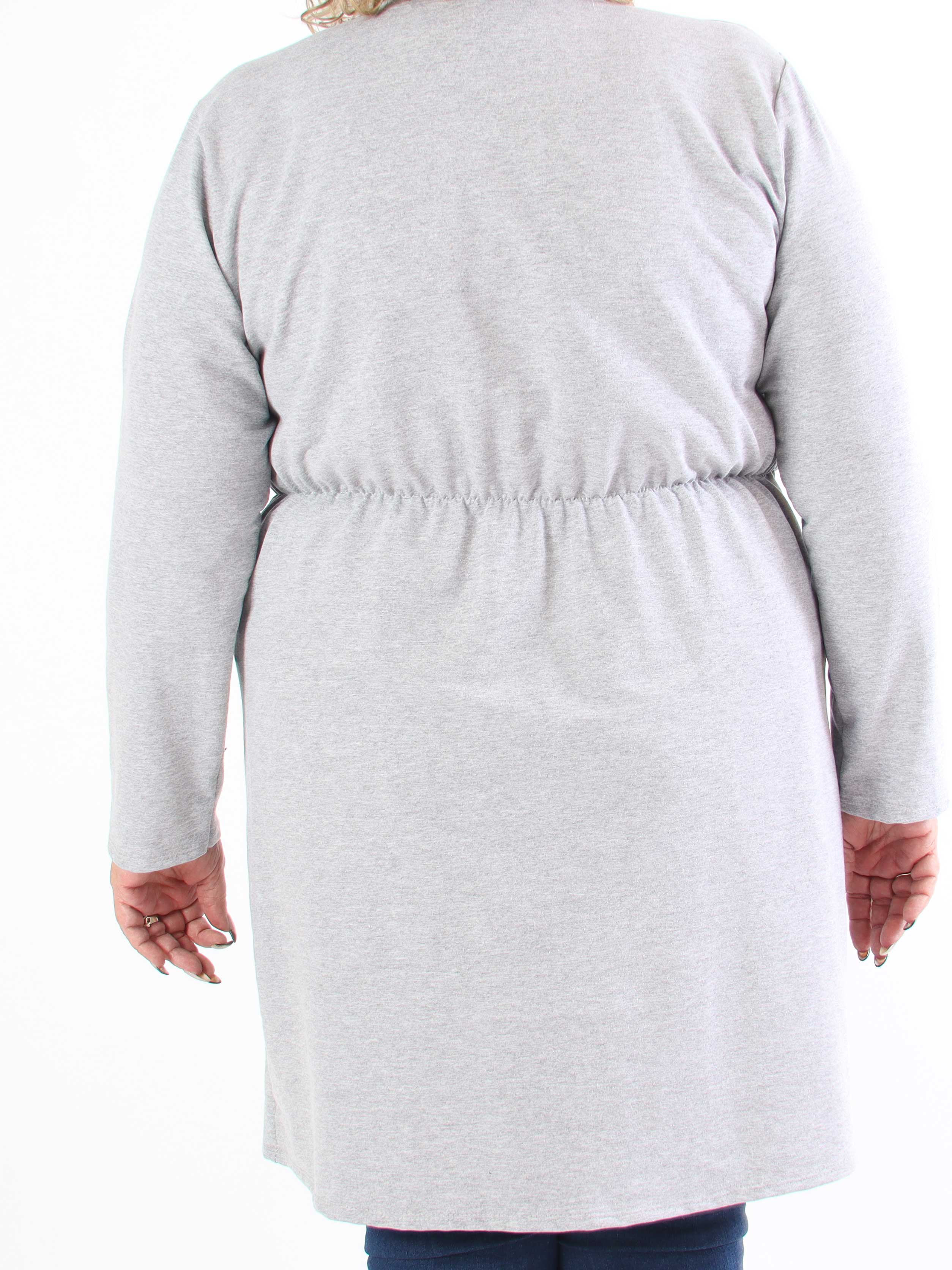 Micha - Plus size kjole i bomuld pyntet med pailletter