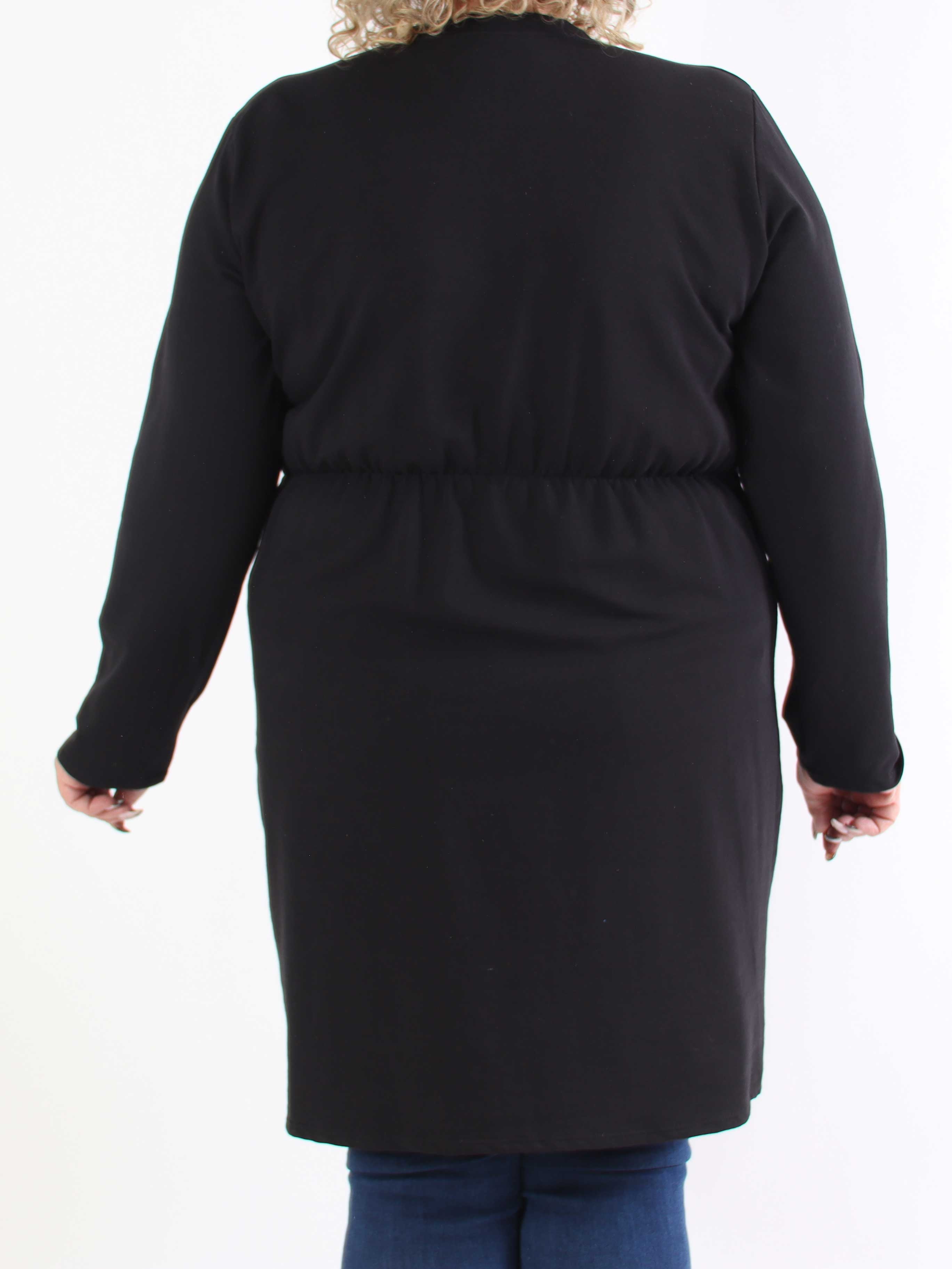 Micha - Plus size kjole i bomuld pyntet med pailletter