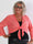 Werena Dot - Kort elastisk plus size cardigan med guld prikker