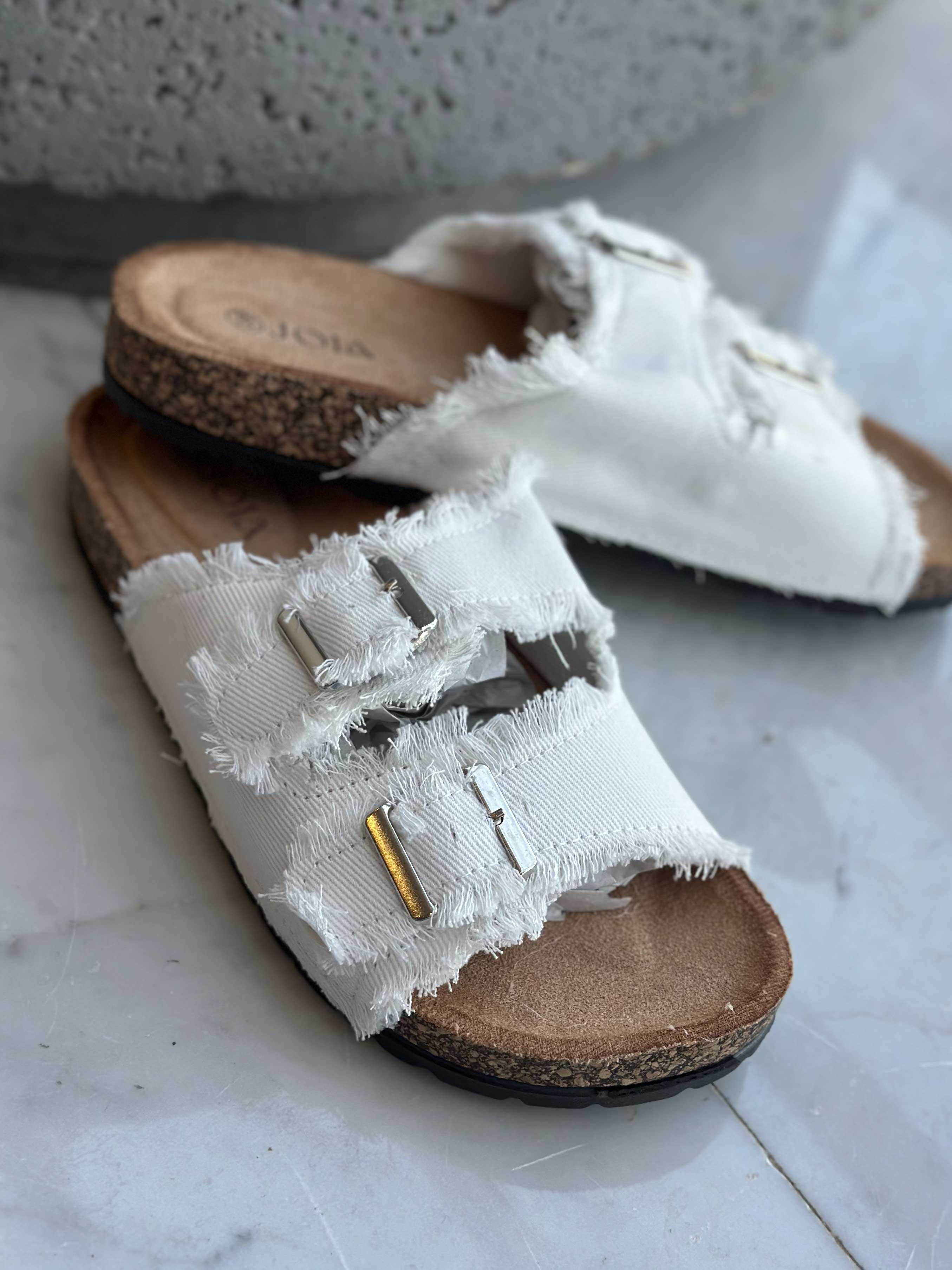 Drea - Søde sandaler i denim med spænder