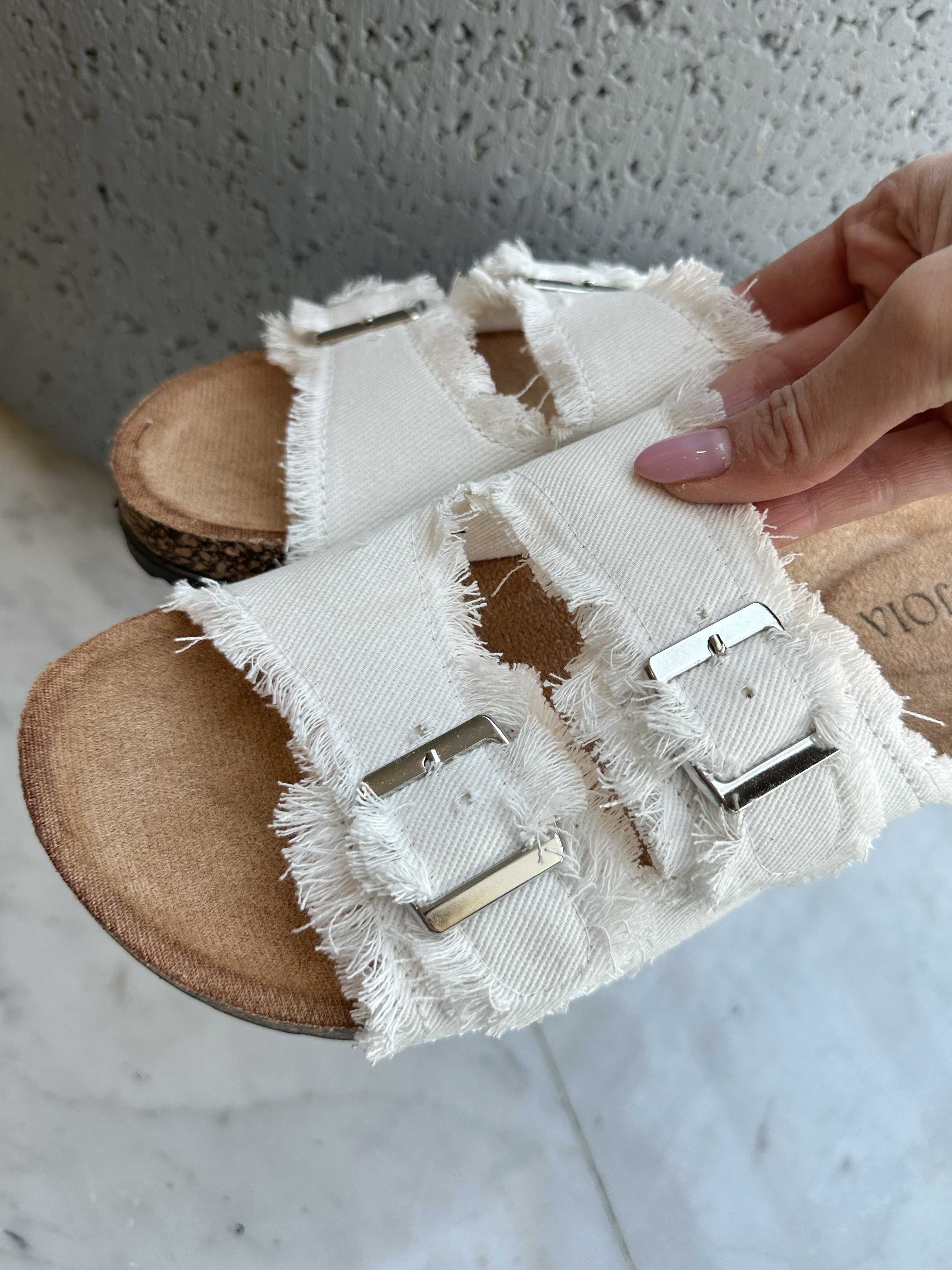 Drea - Søde sandaler i denim med spænder