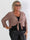 Werena Dot - Kort elastisk plus size cardigan med guld prikker