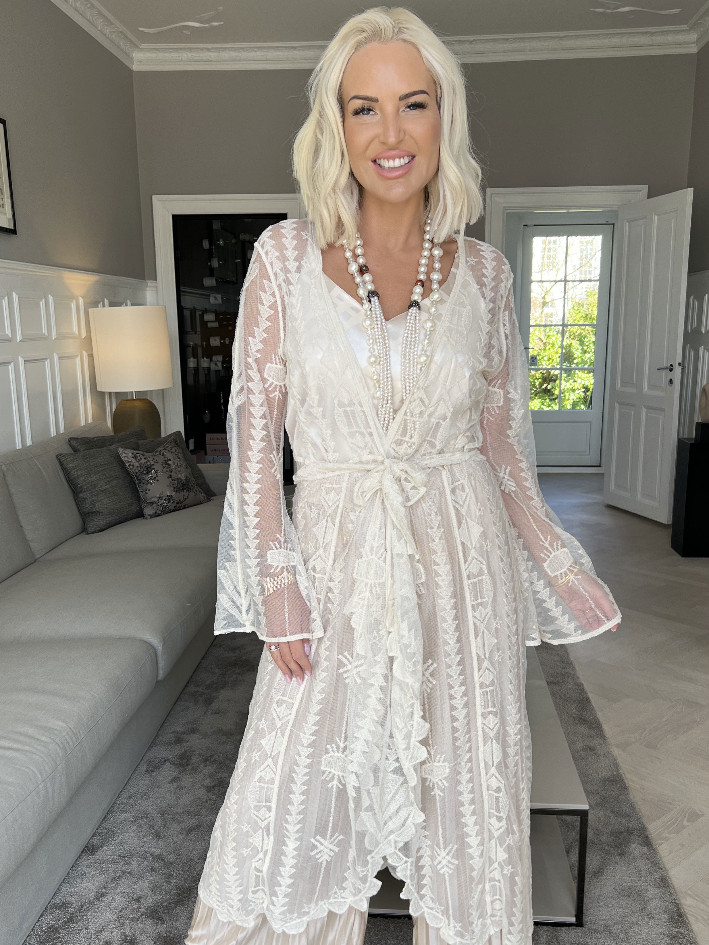 Ida - Lang transparent blondekimono