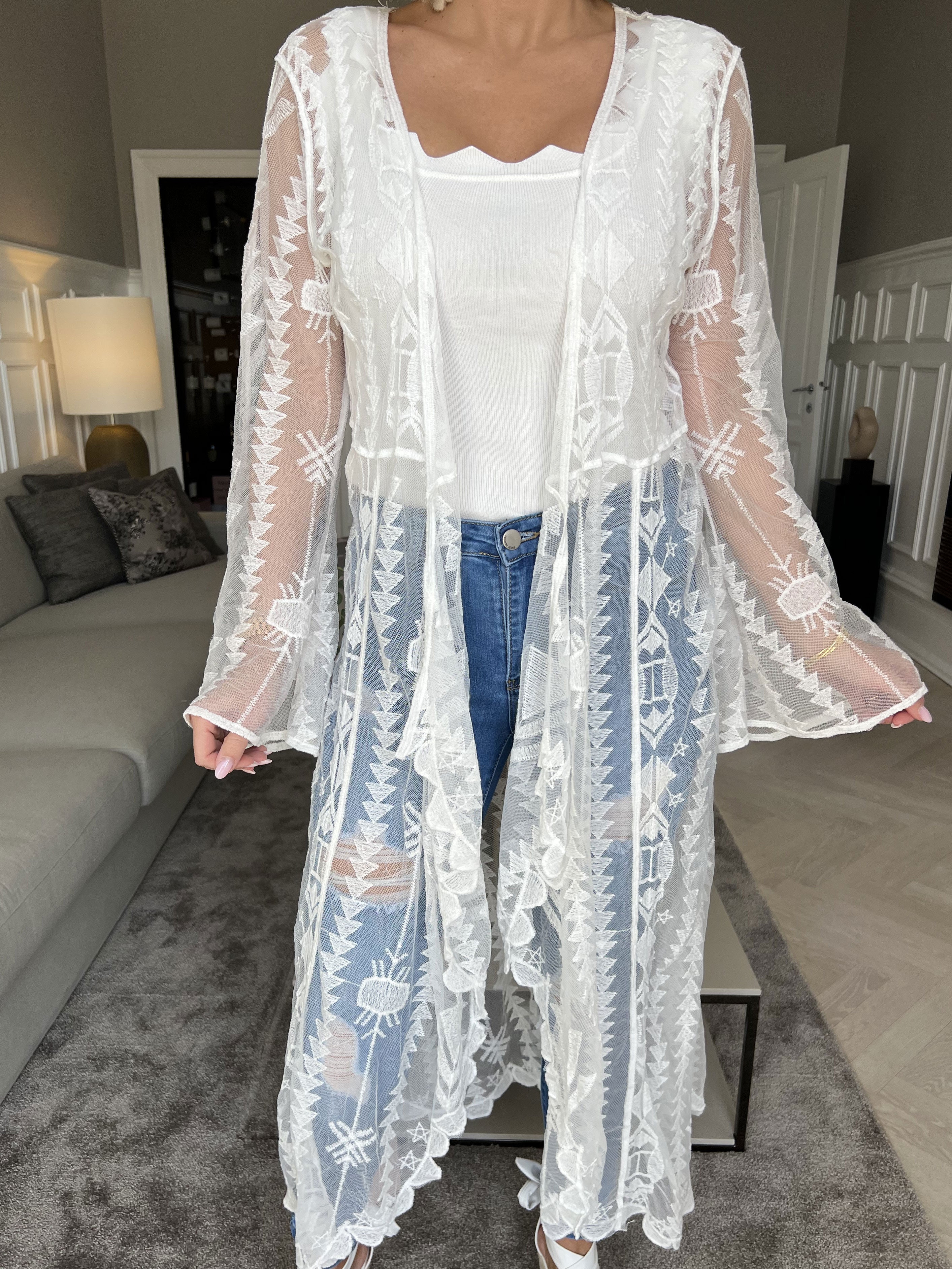 Ida - Lang transparent blondekimono