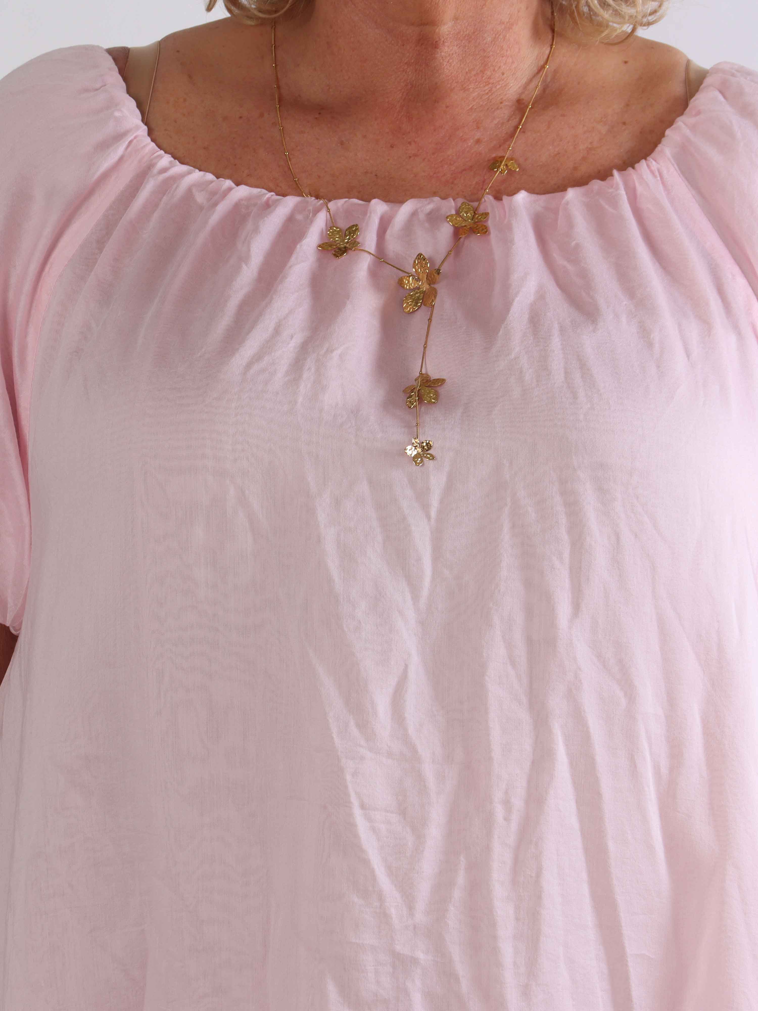 Isabel - Luftig plus size kjole i viskose med let puf-effekt