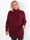 Isolde - Plain plus size strikkjole med høj hals