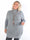 Isolde - Plain plus size strikkjole med høj hals