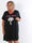 Janina - Blød plus size t-shirtkjole i bomuld med palme på maven
